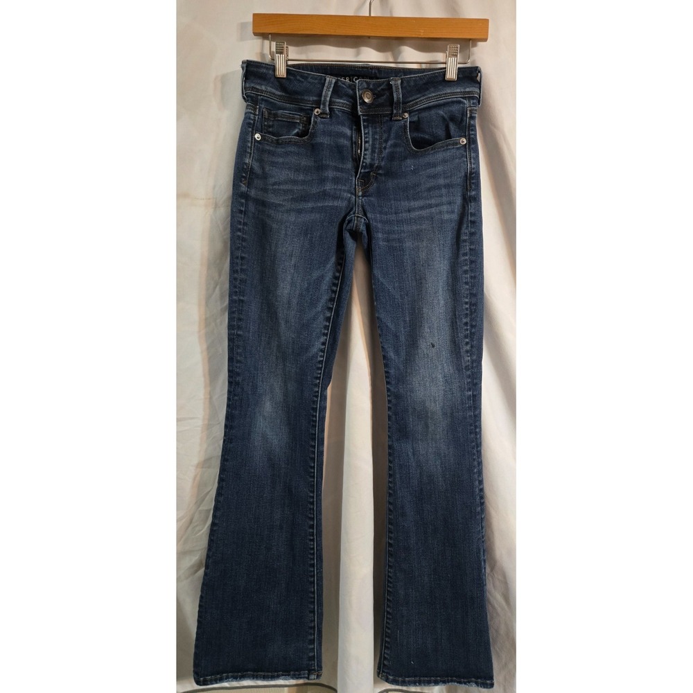 American Eagle Supe Stretch Mid-Rise Kick Boot Cut Denim Jeans Women's 6